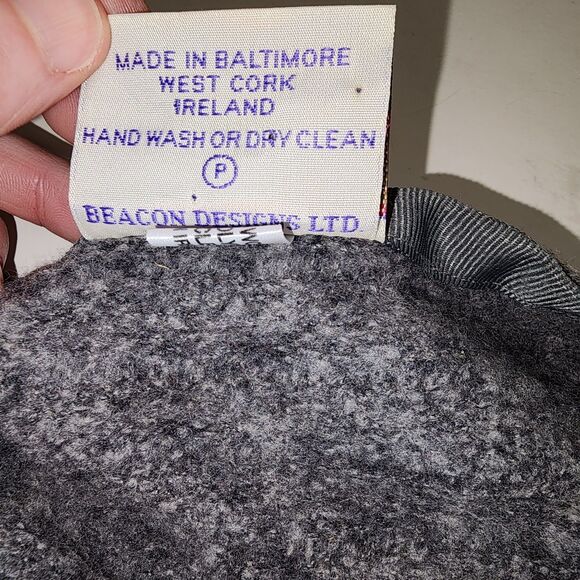 Vintage Bebhinn Marten Grey Cropped Tie Front Irish Wool Blend Cardigan Size M - Picture 7 of 11